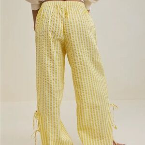 Aerie Off Duty Seersucker Side Tie Trouser XL NWT